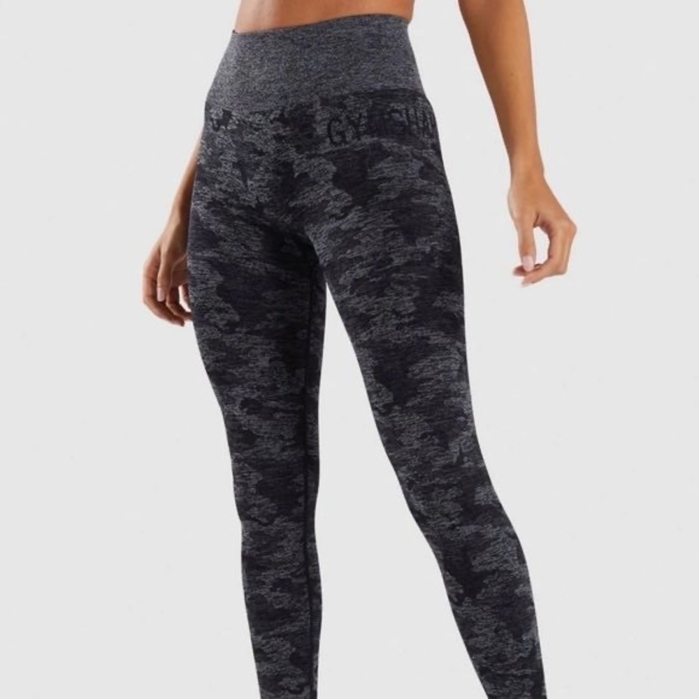 Gymshark Adapt Camo Seamless Leggings - Black
